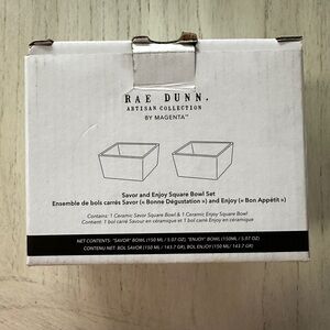 Rae Dunn Artisan Collection Square Bowl Set